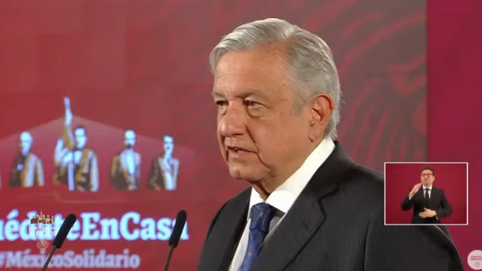 AMLO conferencia lunes 6 abril captura de pantalla